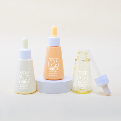 Botol Serum Sablon Sutra Grosir Botol Tetes 50ML Botol Minyak Esens Plastik yang Dapat Disesuaikan