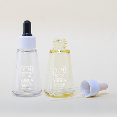 Botol Serum Sablon Sutra Grosir Botol Tetes 50ML Botol Minyak Esens Plastik yang Dapat Disesuaikan