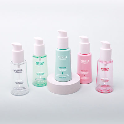 Botol Pompa Losion Tubuh Wajah Plastik 50ml Botol Serum Minyak Kerucut Untuk Solusi Perawatan Kulit yang Efektif