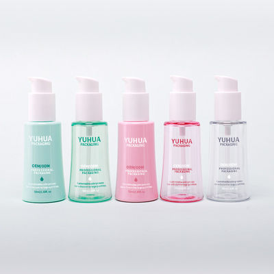 Botol Pompa Losion Tubuh Wajah Plastik 50ml Botol Serum Minyak Kerucut Untuk Solusi Perawatan Kulit yang Efektif