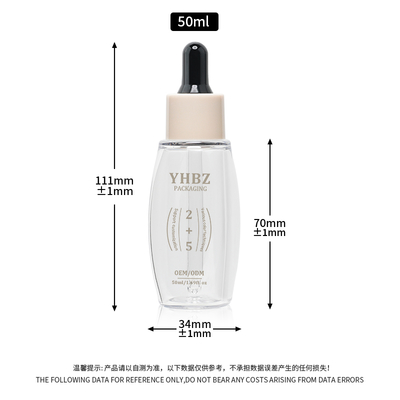 Waktu Tunggu 15-20 Hari untuk Botol Dropper Serum Persegi yang Disesuaikan dalam Bahan PET