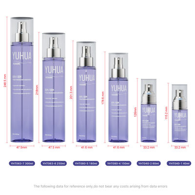 Premium Custom 40ml-300ml PET Plastic Mist Spray Bottle with Electroplated Surface and Fine Mist Sprayer for Cosmetic Use