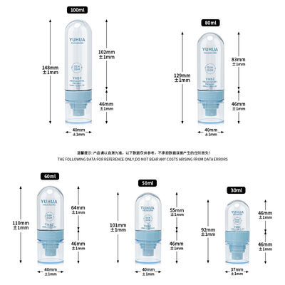 Round Plastic Spray Bottle Capacity 30ml Logo As Your Requirement 50ml 60ml 80ml