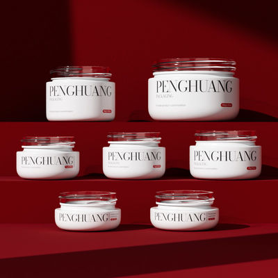 Toples Kaca Krim Kustom untuk Balsam Bibir dalam Warna Putih/Transparan/Kustom dengan Logo dan Warna/Pencetakan Kustom