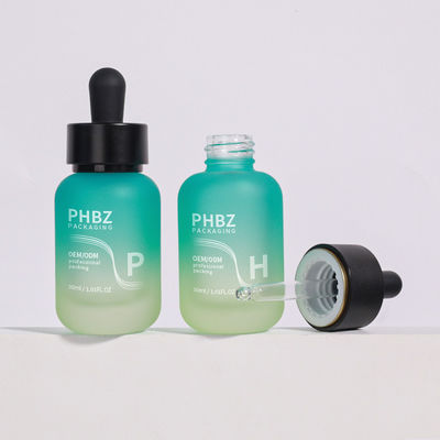 Botol Dropper Bulat Matte Kaca 30ml Dirancang untuk Kebutuhan Pengemasan Perawatan Kulit, Minyak Esensial, dan Kosmetik