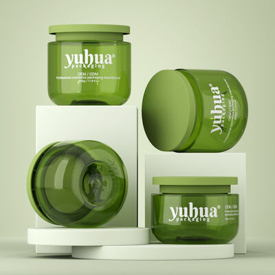 Cerah atau Warna Custom Plastic Cream Jar Bentuk Bulat Ideal untuk kosmetik Creams lotion perawatan kulit dan kebutuhan kemasan kecantikan