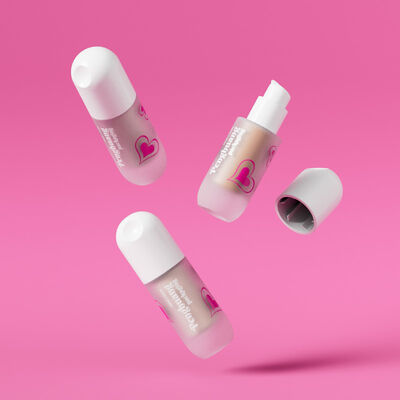 Botol Foundation Cair dengan Tutup Pompa 30ml Logo Kustom Kemasan Kosmetik Profesional Untuk Produk Rias Cair