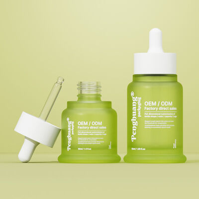 Botol serum minyak esens dengan cetakan hot stamping yang menawarkan kemasan kosmetik bergaya dan daya tarik produk perawatan kulit