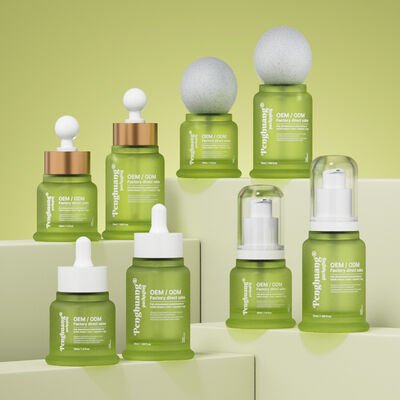 Botol serum minyak esens dengan cetakan hot stamping yang menawarkan kemasan kosmetik bergaya dan daya tarik produk perawatan kulit