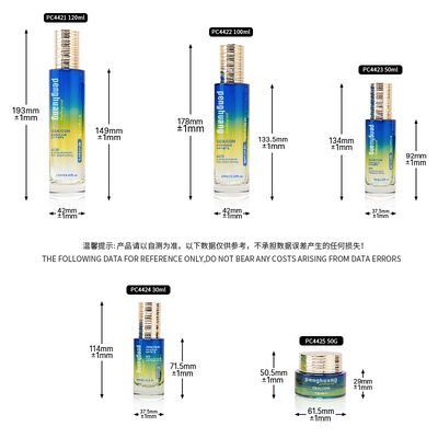 Logo khusus Botol kemasan plastik dengan berbagai ukuran dan opsi pencetakan yang dirancang untuk aplikasi kemasan kosmetik