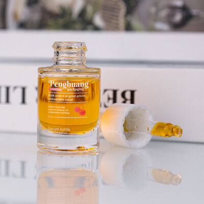 Botol Pipet Serum Sliver Dropper Tipe Segel Tutup Kustom Pilihan Kemasan Tutup untuk Kosmetik Perawatan Kulit dan Minyak Esensial