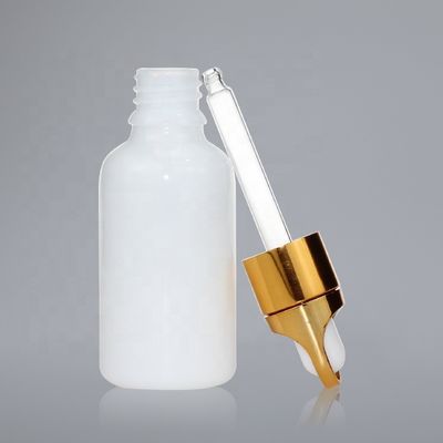 High Quality Cosmetic White Porcelain Dropper Bottle 30ml Glass Dropper Bottle