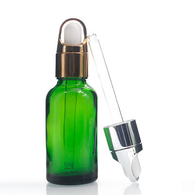 Botol Minyak Esensial 30ml Kustom Bentuk Bulat Botol Penetes Hijau