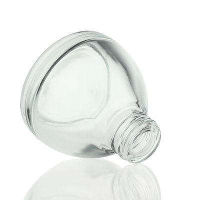 Botol Penetes Kaca Kecil Oval Putih Bening 20ml Untuk Serum Perawatan Kulit