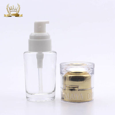 Sampel Gratis Kemasan Kosmetik 35ml Acrylic Cover Clear Liquid Foundation Bottle