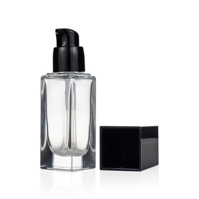 Pump Sprayer Glass Liquid Foundation Bottles Kemasan Kosmetik yang Dapat Didaur Ulang