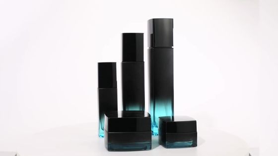 Liquid Foundation 30ml 60ml Kemasan Kosmetik Set Hitam Buram Dengan Pompa