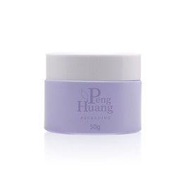 Kustom Kosong 50g Kosmetik Matte Painting Glass Cream Jar Dengan Tutup Sekrup Putih