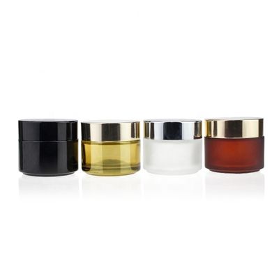 Toples Kosmetik Kaca Hitam Tahan Air Daur Ulang 100g Kustom Dicetak Pribadi