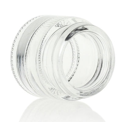 Luxury OEM 10g Clear Glass Kosmetik Jars Gold Cover Clear For Cream