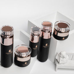 Set Kemasan Kosmetik Hitam 40ml-120ml Untuk Lotion Krim Perawatan Kulit