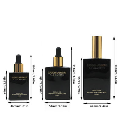 30ml 50ml 100ml Serum Kaca Minyak Esensial Pompa Botol Penetes Kemasan Kosmetik