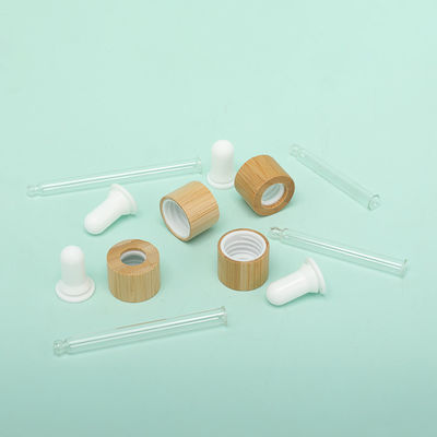 Botol Penetes Minyak Esensial Bambu Hijau aluminium dan Kerah plastik