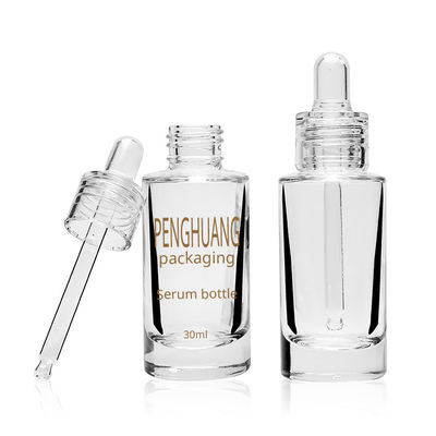 botol kaca penetes transparan untuk serum 30ml