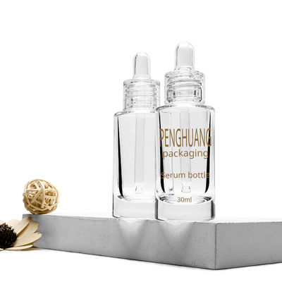 botol kaca penetes transparan untuk serum 30ml