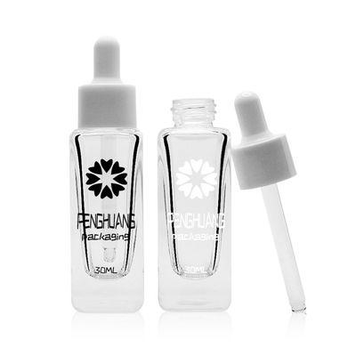 Botol kaca serum 50ml dengan penetes putih