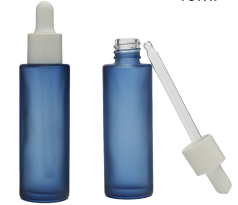 Color Frosted 50ml Serum Kosong Dropper Botol Kaca Kemasan Untuk Minyak