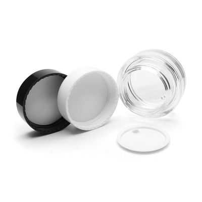 Kemasan Kosmetik Toples Krim Wajah Bulat Datar Toples Krim Kaca Bening 50g 30g