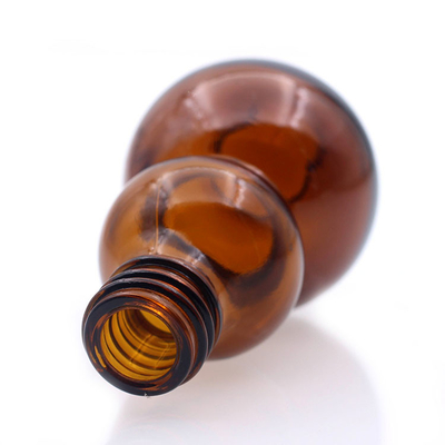 Botol Minyak Atsiri Kaca Warna Amber Berbentuk Cucurbit