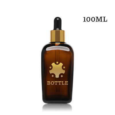 Botol Penetes Serum Perawatan Kulit Minyak Esensial Amber Botol Kaca Kosmetik