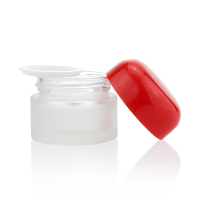 Toples Kaca Buram Kemasan Wadah Krim Mata Mini 15g 15ml Toples Kaca Bulat