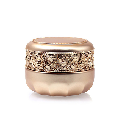 Toples Wadah Kosmetik Kaca Mewah Kosong 30g 50g Gold Stamping Embossment Jar
