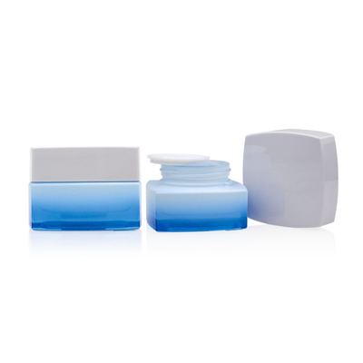 Perawatan Kulit Toples Kaca Kosmetik Warna Kustom Lukisan Kemasan Jar Wadah 20G 50G