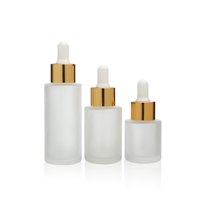 Botol Penetes Minyak Esensi Bahu Datar Buram 20ml 30ml 50ml Dengan Penetes Mata