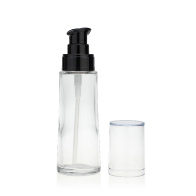 Sablon Botol Alas Bedak Cair 50ml Dengan Tutup Bening