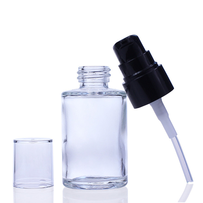 Botol Lotion Pompa Hitam Kosong Botol Cair Kemasan Botol Kaca F034