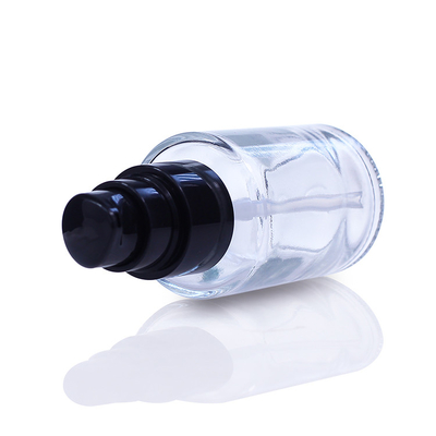 Botol Lotion Pompa Hitam Kosong Botol Cair Kemasan Botol Kaca F034