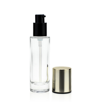 Kemasan Kosmetik Botol Kaca Foundation Cair 30ml Dengan Pompa