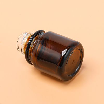 Amber 30ml Botol Foundation Cair Botol Penetes Kaca Silinder