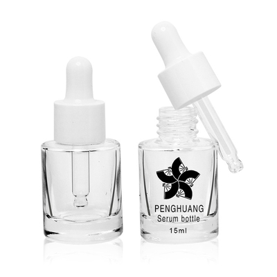 Kustom Mini 15ml Botol Kaca Serum Isi Ulang Botol Penetes Minyak Esensial