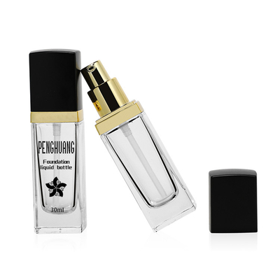 Square 30ml Clear Liquid Foundation Botol Wadah Emulsi Krim