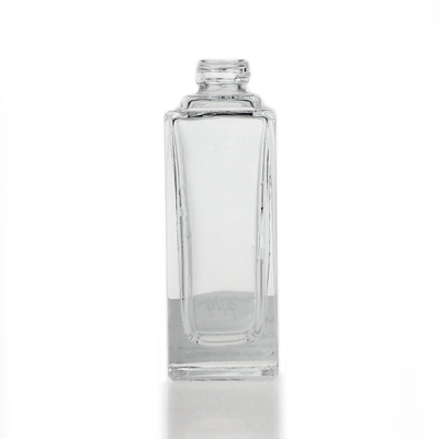 40ml Clear Square Glass Liquid Foundation Bottles With Pump Black Cover