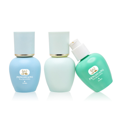 Grosir 30 ml botol foundation kaca Mewah Kustom 30 ml Botol Minyak Esensial Kosong Botol Penetes Kaca Buram Serum
