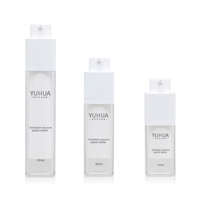 Liquid Foundation Dispenser Botol Plastik PET Dinding Ganda Transparan 15ml 30ml 50ml