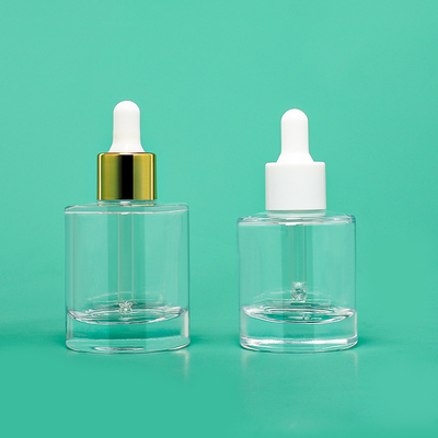 Serum Minyak Penetes Botol Kaca Pompa Dorong Pipet Bening 50ml