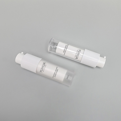 Bentuk Bulat Pengap Dinding Ganda Botol Plastik PET 15ml 30ml 50ml Transparan